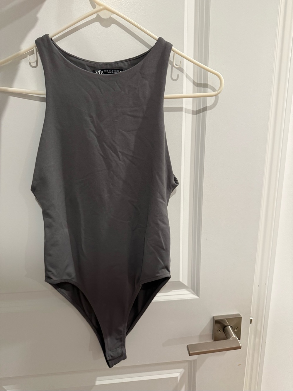 Zara Charcoal Grey Sleeveless Bodysuit